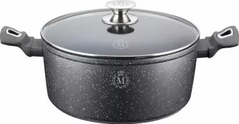 Cratita cu capac cu interior granit MEISTERKLASSE MK-1023-24 4 l 24 cm