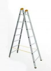 Scara dubla profesionala Alverosal FORTE PLUS 2 x 7 trepte 2.40 m 