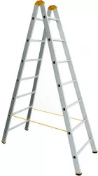 Scara dubla profesionala Alverosal FORTE PLUS 2 x 8 trepte 2.40 m 
