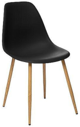 Scaun de dining Sani TAHO 46 x 55 x 86 cm Negru Stejar 