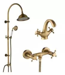 Set CasaBlanca Epoque Coloana dus BEP01 + Baterie lavoar BEP2 + Baterie dus BEP77 