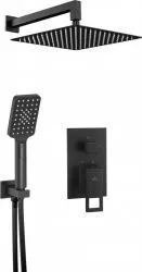 Set de dus incastrat Anemon NACN9MP cu baterie para de dus si dispersor fix finisaj negru