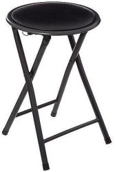 Taburet pliabil Sani 30 x 45 cm Negru 