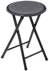 Taburet pliabil Sani 30 x 45 cm Negru Gri 