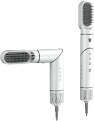 Uscator de par si dispozitiv de coafat AENO HS1 AHS0001 1200W 4 viteze 4 nivele 7 atasamente Ionic Alb