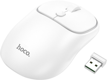 Mouse wireless Hoco 1600 DPI conectivitate Bluetooth ABS 113x64x37mm Alb 