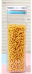 Cutie de Depozitare Alimente Flippy tip Container 1.9L 10x10x30.5 cm Recipiente pentru Cereale in Bucatarie Transparente cu Capac 