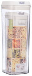 Cutii de Depozitare Alimente Flippy Set din 2 Cutii de tip Container 1.2L-10X30.5 cm 2.5L-12.5x12.5x36.5 cm Recipiente pentru Cereale in 