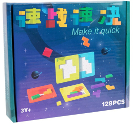 Joc Puzzle din lemn Flippy 128 piese cu Forme Multicolor 