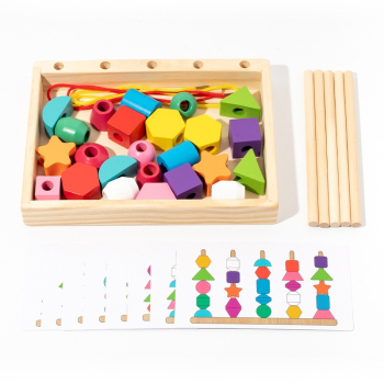 Jucarie Montessori din Lemn Flippy Tip Puzzle Multicolor 