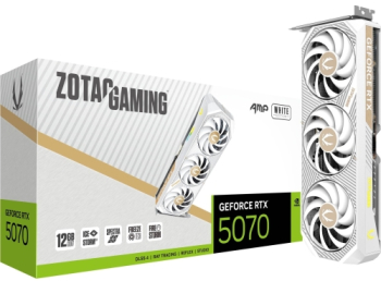 Placa video Zotac AMP White NVIDIA GeForce RTX 5070 12GB GDDR7 192 bit 