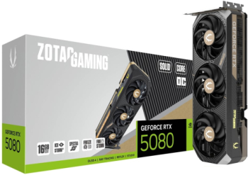 Placa video Zotac Solid Core OC NVIDIA GeForce RTX 5080 16GB GDDR7 256 bit DLSS 4 