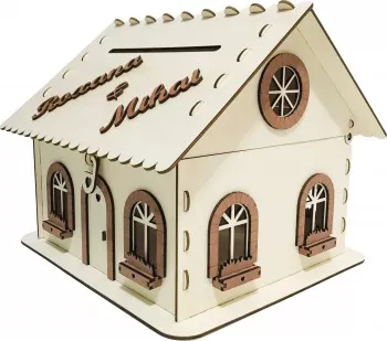 Cutie dar nunta - casuta de dar pentru plicuri - Decoratiuni Romania - model rustic