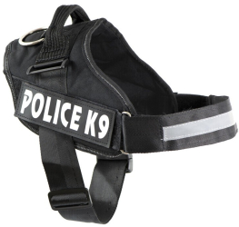 Ham pentru caini Police K9 marimea L 60-80 cm Negru 