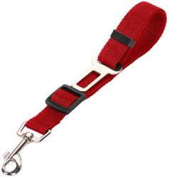 Lesa centura de siguranta auto pentru caini pisici sau alte animale de companie 40-70cm/2.5cm Rosu Ropet 