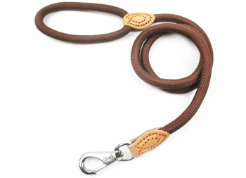 Lesa cordelina pentru caini 12mm x 1.4m Maro Ropet 