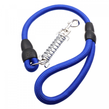 Lesa cu amortizor pentru caine de talie mare diametru 20mm 100cm Albastru Ropet 