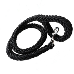 Lesa impletita pentru caine de talie mare grosime 25mm 120cm Negru Ropet