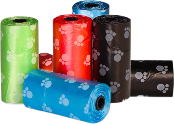 Saci igienici pentru catei/pisici 120 BUC pungi de gunoi ROPET® 6 role 15 buc/rola multicolor 