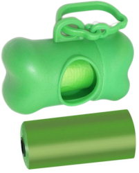 Set 2 role x 15 saci menajeri pentru fecale si dispenser cu agatatoare pentru caini si pisici Verde inchis Ropet 
