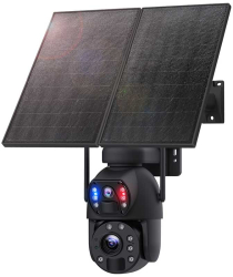 Camera de supraveghere 4G cu panou solar 20 W dual camera 50X ZOOM acumulatori 20000mah aluminiu aplicatie 