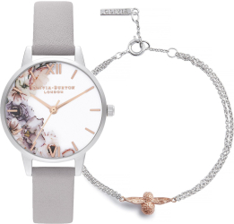 Ceas Dama Olivia Burton Watercolour Florals OBGSET45 Set cu Bratara 