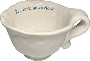 Ceasca ceramica Incartato Ceramics Oclock 130 ml alb 
