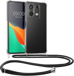 Husa Kwmobile cu snur pentru Xiaomi Redmi Note 13 Transparent/Negru Silicon KWM000020MT001C 