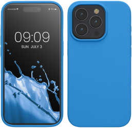 Husa Kwmobile pentru Apple iPhone 15 Pro Albastru Silicon KWM000020CC044C