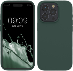 Husa Kwmobile pentru Apple iPhone 15 Pro Verde inchis Silicon KWM000020CC041C 