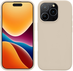 Husa Kwmobile pentru Apple iPhone 16 Pro Crem Silicon KWM000022TW011C 