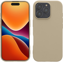Husa Kwmobile pentru Apple iPhone 16 Pro Max Crem Silicon KWM000022UL005C 