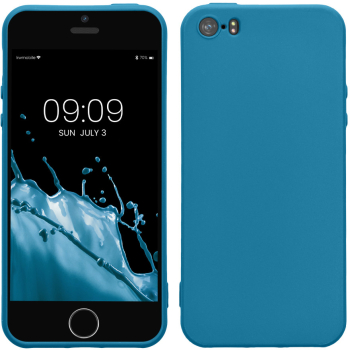 Husa Kwmobile pentru Apple iPhone 5/iPhone 5s/iPhone SE Albastru Silicon KWM000007UT018C 