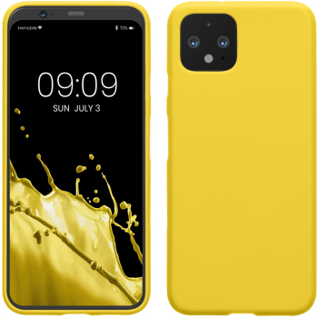 Husa Kwmobile pentru Google Pixel 4 Galben Silicon KWM000010ON016C 