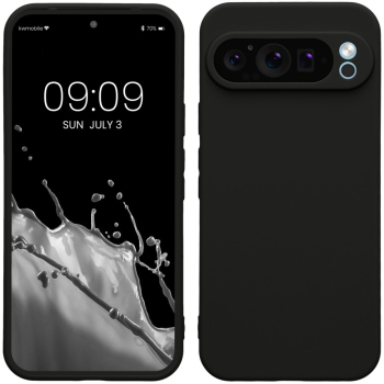 Husa Kwmobile pentru Google Pixel 9 Pro XL Negru Silicon KWM000020PU004C 