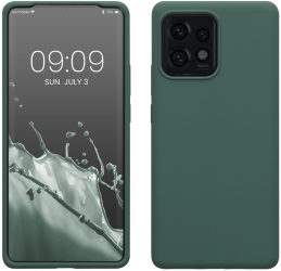 Husa Kwmobile pentru Motorola Edge 40 Pro/Edge Plus 2023 Verde Silicon 61344.166 