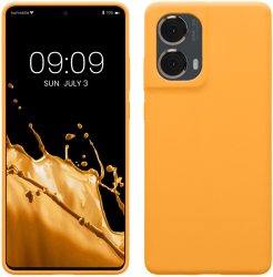 Husa Kwmobile pentru Motorola Moto G85 Portocaliu Silicon KWM000022TR007C 