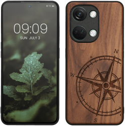 Husa Kwmobile pentru OnePlus Nord 3 5G Maro Lemn/Silicon 61771.01 