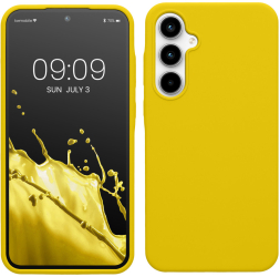 Husa Kwmobile pentru Samsung Galaxy A35 Galben Silicon KWM000021PA010C 