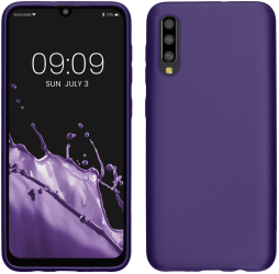 Husa Kwmobile pentru Samsung Galaxy A50 Albastru Silicon KWM000009TA017C 
