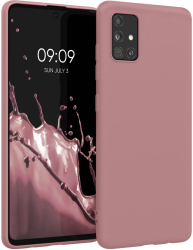 Husa Kwmobile pentru Samsung Galaxy A51 Roz deschis Silicon KWM000010YZ058C 
