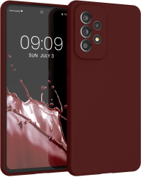 Husa Kwmobile pentru Samsung Galaxy A53 5G Rosu inchis Silicon 57835.19 