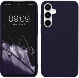Husa Kwmobile pentru Samsung Galaxy A55 5G Albastru inchis Silicon KWM000021MG028C 