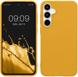 Husa Kwmobile pentru Samsung Galaxy A55 5G Galben Silicon KWM000021MG027C 