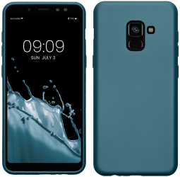 Husa Kwmobile pentru Samsung Galaxy A8 2018 Albastru Silicon KWM0000093L013C 