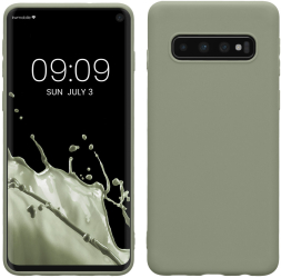 Husa Kwmobile pentru Samsung Galaxy S10 Verde deschis Silicon KWM000009MS013C 