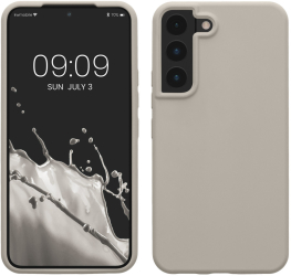 Husa Kwmobile pentru Samsung Galaxy S22 Gri deschis Silicon 56756.96 