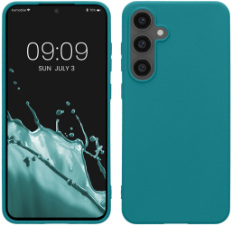 Husa Kwmobile pentru Samsung Galaxy S24 FE Albastru Silicon KWM000021WC002C 
