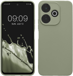 Husa Kwmobile pentru Xiaomi Redmi 13 Verde deschis Silicon KWM000020QI002C 