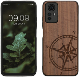Husa Kwmobile pentru Xiaomi Redmi Note 12S Maro Lemn/Silicon 60692.01